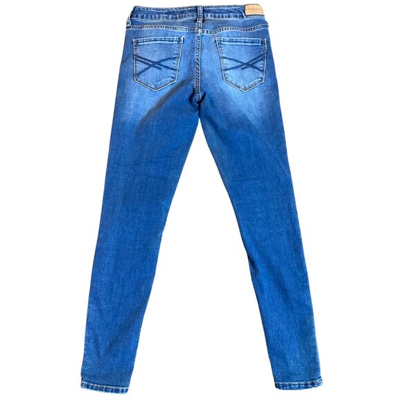 Aeropostale Womens Blue Denim Jeggings Size 2 Regular Low Rise Stretch Jeans - Picture 2 of 8